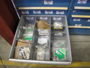 LISTA HEAVY DUTY 10-DRAWER PARTS CABINET W/ CONTENTS (W-50) LOADING & HANDLING FEE $25-